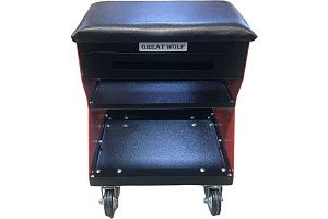 Подкатной ремонтный стул Great Wolf красный GWT-R1