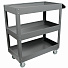 GARWIN INDUSTRIAL 001060-7011 Тележка с тремя открытыми полками, серая-4004