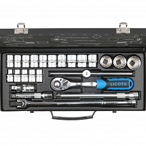 Licota ALT-5002W Набор торцевых головок 1/2" 12-ти гранных 24 пр., 10-32 мм