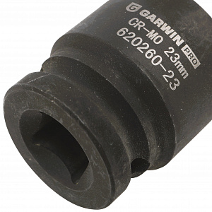 GARWIN PRO 620260-23 Головка, 1/2", 23 мм, торцевая, 6-гранная, ударная