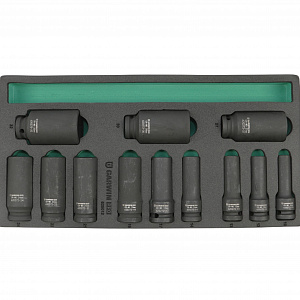 GARWIN PRO 620012 Набор ударных головок глубоких 1/2" 10 - 32 мм 12 пр в ложементе EVA