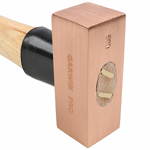 GARWIN PRO GHT-HW0500C Молоток медный с деревянной рукояткой, 500 г