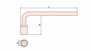 GARWIN INDUSTRIAL GSS-TAA08 Ключ торцевой Г-образный искробезопасный 8 мм