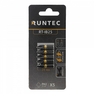 RUNTEC RT-IB25 Бита ударная RUNTEC H6.35 25мм PH2 5шт.