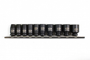 Licota ASA-21001 Набор ударных головок 1/4" 10 пр., 5-14 мм, на линейке