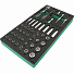 GARWIN PRO 645015 Набор торцевых головок 1/4" 43 пр. в ложементе EVA-4004