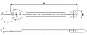 Licota AWT-TRM0011 Ключ комбинированный, 7/8"