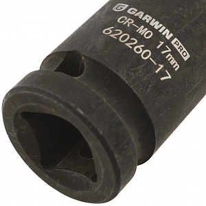 GARWIN PRO 620260-17 Головка, 1/2", 17 мм, торцевая, 6-гранная, ударная