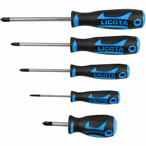 Licota ACK-382003 Набор отверток профессиональных, комплект угл. шестигранников и реверсивная отвертка с набором бит, в ложементе