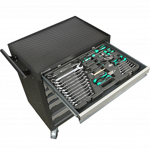 GARWIN PRO S01006-143 Тележка инструментальная 6 полок с комплектом инструмента, 143 пр., серая