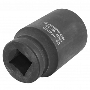 GARWIN PRO 620336-40 Головка, 3/4", 40 мм, торцевая, 6-гранная, ударная, глубокая