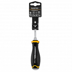 RUNTEC RT-SD3PH1x75 Отвертка RUNTEC PH1 x 75 мм CrV усиленная со сквозным стержнем