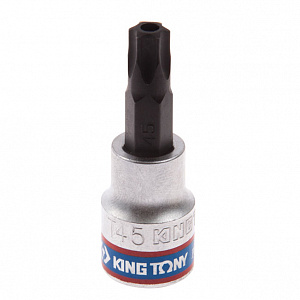 Насадка (бита) торцевая 3/8", Torx, T45, L = 50 мм, с отверстием KING TONY 302745