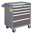 Licota AWX-2602GS Тележка инструментальная, 5 полок, серая-4004