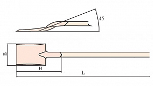 GARWIN INDUSTRIAL GSS-WSA04 Лопата совковая с длинной ручкой искробезопасная, штык 240 мм, длина 1450 мм