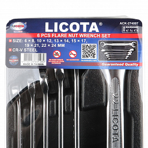Licota ACK-274007 Набор ключей разрезных 6 - 24 мм в ложементе, 6 пр.