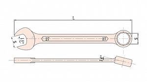 GARWIN INDUSTRIAL GSS-TO10 Ключ комбинированный, искробезопасный, 10 мм