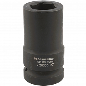 GARWIN PRO 620356-27 Головка, 1", 27 мм, торцевая, 6-гранная, ударная, глубокая