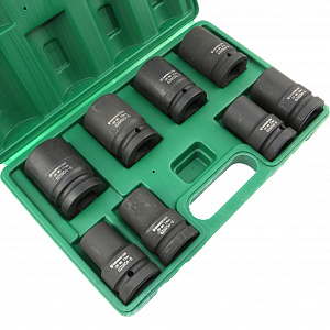 GARWIN PRO 626556-8 Набор ударных головок 1", 80 мм, 8 пр. 22-41 мм
