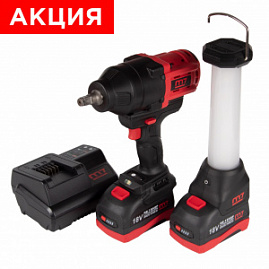 Гайковерт аккумуляторный ударный 1/2", 1700 Нм, 18 В, кейс, в комплекте фонарь MIGHTY SEVEN DW-402AL-4019983