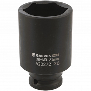 GARWIN PRO 620272-36 Головка, 1/2", 36 мм, торцевая, 6-гранная, ударная, глубокая