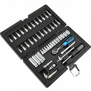Licota ALK-8003F Набор торцевых головок 1/4" 6-ти гранных 54 пр., 4-14 мм