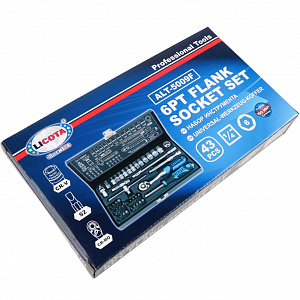 Licota ALT-5009F Набор торцевых головок 1/4" 43пр.
