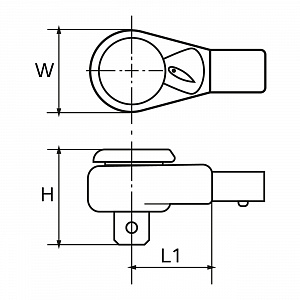 Licota AQC-R41418S Насадка для динамометрического ключа трещоточная 1/2", короткая