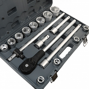GARWIN PRO 643550 Набор торцевых головок 3/4" 6 гр., 19-50 мм, 17 пр.