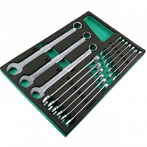GARWIN PRO 646110 Набор ключей комбинированных удлиненных 16 пр. 10-32 мм в ложементе EVA