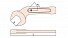 GARWIN INDUSTRIAL GSS-UAB065 Ключ рожковый ударный c изгибом 45 гр. искробезопасный 65 мм-4004