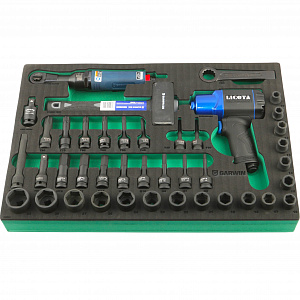 GARWIN PRO 646535 Набор пневмоинструмента с гайковертом 41 пр. в ложементе EVA