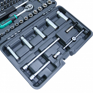 GARWIN PRO 642176 Набор торцевых головок 1/4" 6-ти гранных 76 предметов, 5-14 мм