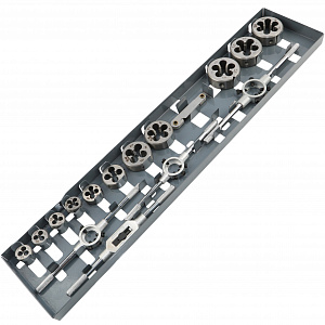 GARWIN INDUSTRIAL GM-TCS55 Набор метчиков и плашек М3 - 20, HSS, DIN352, 55 предметов
