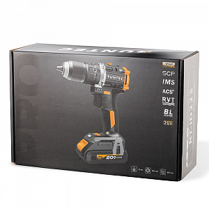 RUNTEC RT-ID223 Дрель-шуруповерт ударная аккумуляторная RUNTEC PRO 13 мм, 20В, 2*2Ач, 60Нм