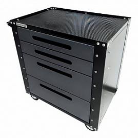 Инструментальная тележка Great Wolf 4 ящика, колеса с тормозом, серая GWT-G4-5307154