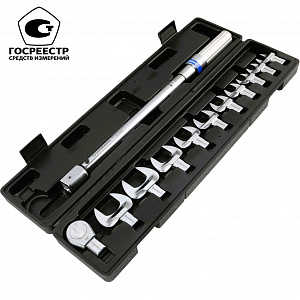 GARWIN INDUSTRIAL 502210-40-200-14-SET Динамометрический ключ двухстороннего действия в наборе со сменными насадками, 12 пр., 40-200 Нм