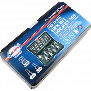 Licota TBS-12185A Набор головок 1/2" с шестигранными вставками 4-17 мм 9пр.