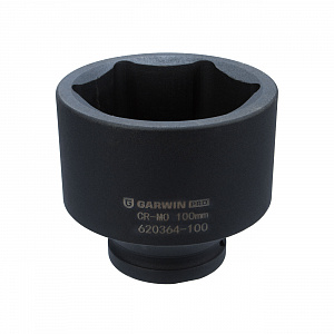 GARWIN PRO 620364-100 Головка, 1-1/2", 100 мм, торцевая, 6-гранная, ударная