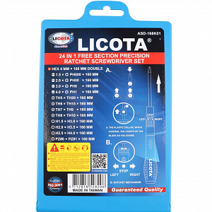 Licota ASD-168K01 Набор реверсивная отвертка для точн.мех.