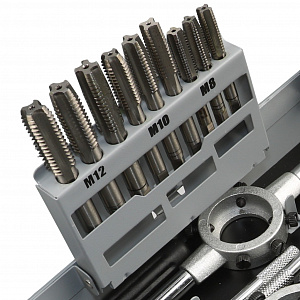 GARWIN INDUSTRIAL GM-TCS44 Набор метчиков и плашек М3 - 12, HSS, DIN352, 44 предмета