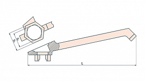 GARWIN INDUSTRIAL GSS-VSA02 Ключ для пробок искробезопасный 38х52 мм, длина 300 мм