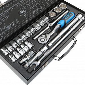 Licota ALT-5002W Набор торцевых головок 1/2" 12-ти гранных 24 пр., 10-32 мм