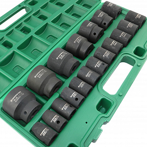 GARWIN PRO 626521-19 Набор ударных головок дюймовых 1/2", 38 мм, 19 пр., 3/8" - 1-1/2"
