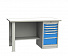 GARWIN INDUSTRIAL 004040-4 Верстак однотумбовый, тумба с 6 ящиками с оцинкованной столешницей 1500 мм (синий RAL5005)-4004