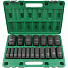 GARWIN PRO 626526-19 Набор ударных головок дюймовых глубоких 1/2", 78 мм, 19 пр., 3/8" — 1-1/2"-4004