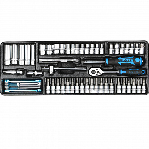 Licota ACK-384002 Набор торцевых головок 1/4" в ложементе, 51 пр.