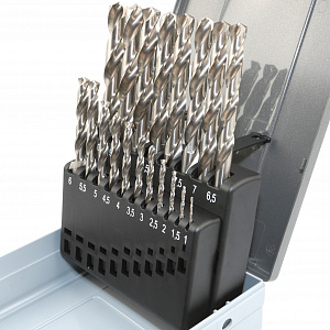 GARWIN INDUSTRIAL GM-BS19 Набор сверл 1.0-10.0 х 0,5 мм 19пр. HSS-G Spiralbohrer (Metall)