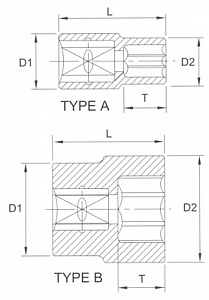 Licota N2004 Головка, 1/4", 4 мм, торцевая, 6-гранная