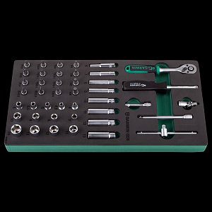 GARWIN PRO 645010 Набор торцевых головок 1/4" 43 пр. в ложементе EVA